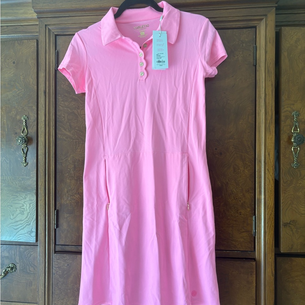 Lilly Pulitzer Pink Polo Midi Dress